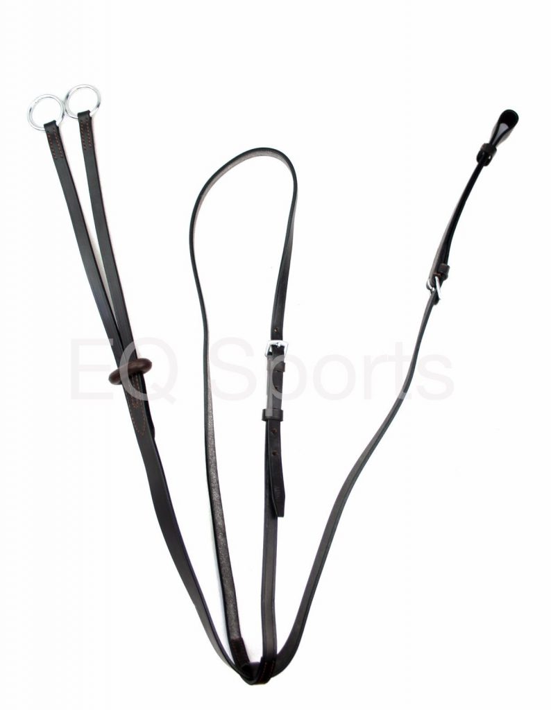 Leather Running Martingale Stop and Rein Set EQ Sports
