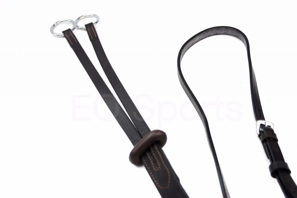 Leather Running Martingale Stop and Rein Set EQ Sports