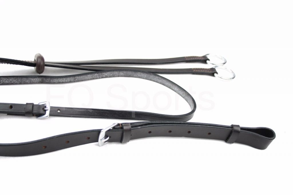 Leather Running Martingale Stop and Rein Set EQ Sports